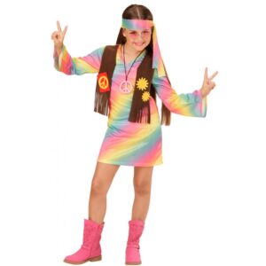 60's Rainbow Hippie Girlie Kinderkostüm