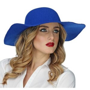 70er Jahre Schlapphut blau für Damen
