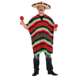Party Poncho Mexiko Herrenkostüm