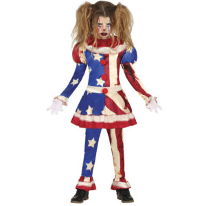 American Horror Clown Mädchenkostüm-Kinder 5-6 Jahre