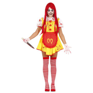 Burger Zombie Clown Damenkostüm