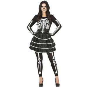 Miss Skeleton Kostüm für Damen-Damen 42/44