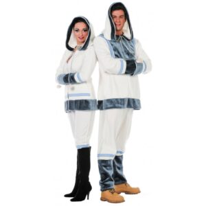 Eskimo Kostüm weiß-blau für Herren