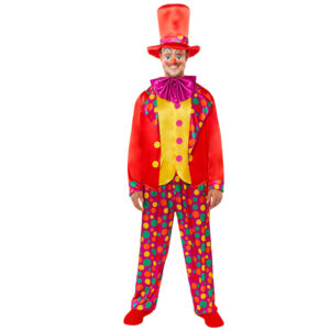 Funny Eddy Clown Kostüm für Herren-M