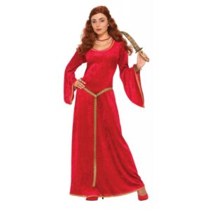 Mittelalterliche Lady in Red Damenkostüm-S/M