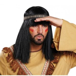Achak Perücke mit Stirnband für Herren