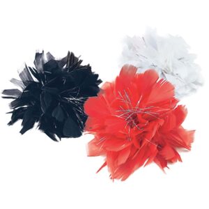 Blumen Haarclip mit Federn 3 Farben