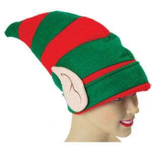 Elfen Mütze mit Ohren grün-rot