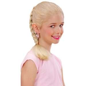 Blonde Haarverlängerung Flechtzopf für Kinder