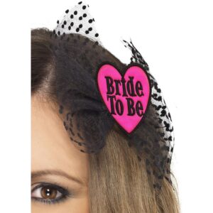 Bride to Be Haarclip schwarz-pink