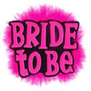 Anstecker Bride to be" Junggesellinnenabschied schwarz-pink"
