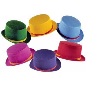 Klassischer Clown-Hut in verschiedenen Farben