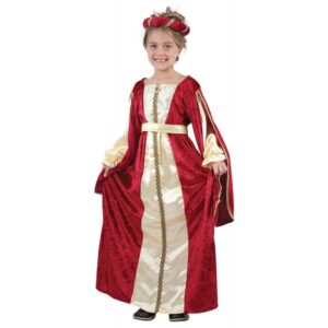 Mittelalter Prinzessin Kinderkostüm rot-L