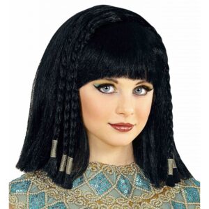 Cleopatra Perücke mit Haarschmuck