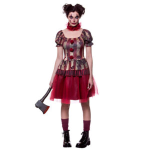 Horror Red Clown Kostüm für Damen-XS