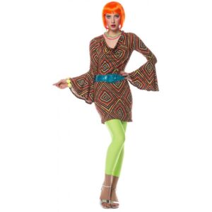 Colorful Hippie Kostüm rot-bunt