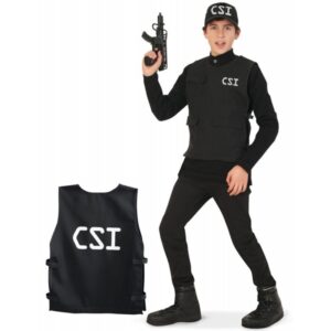CSI Officer Kostüm für Teenager-Kinder 140