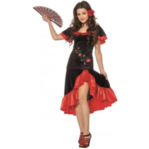 Elena Spanische Schönheit Flamenco Kostüm