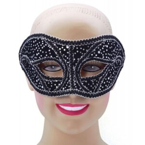 Maske Esmeralda schwarz-silber