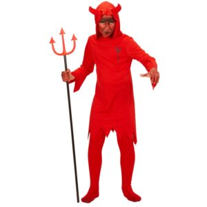 Evil Devil Kostüm mit Dreizack-Print für Kinder