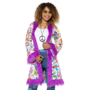 Groovy Hippie Girl Mantel für Damen