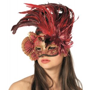 Fischige Dame Venezia Maske Rot