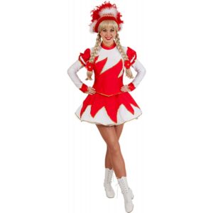 Hochwertiges Funkenmarie Kostüm Rot-Weiß