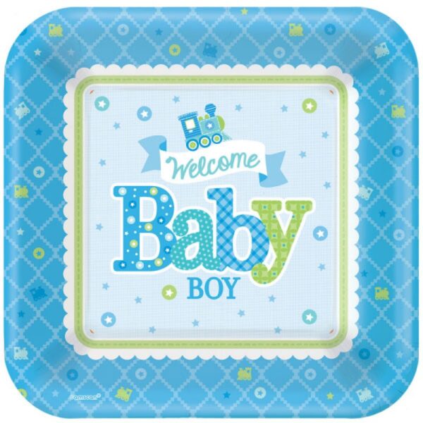 Welcome Baby Boy Party Teller 25cm