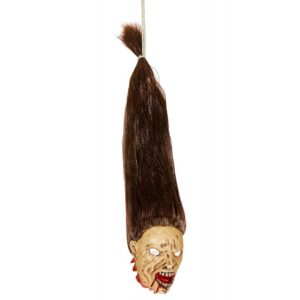 Halloween Hanging Zombiekopf braun