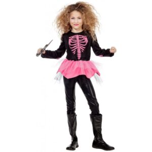Horror Skelett Girl Kinderkostüm