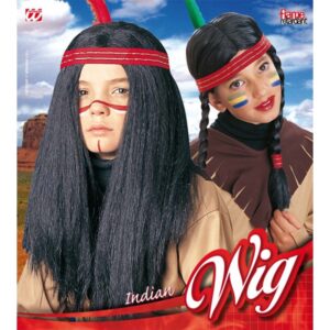 Indianer Perücke mit Stirnband für Kinder