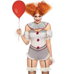 Killer Clown Girl Damenkostüm Deluxe-XS