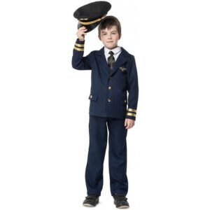 Junior Flugkapitän Pilot Kinderkostüm Deluxe