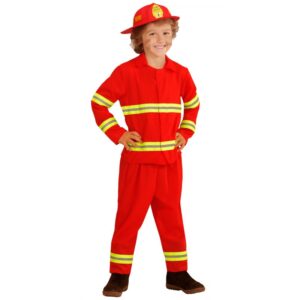 Kleiner Feuerwehrmann Joey Kinderkostüm-Kinder 4-5