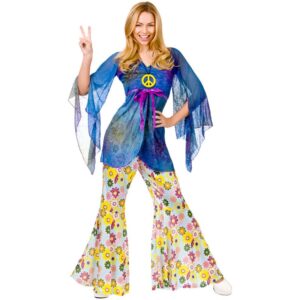 Lovely Pam Woodstock Hippie Kostüm-S