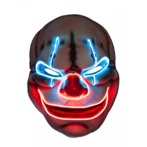 Grinsende Horror Clown Maske mit EL