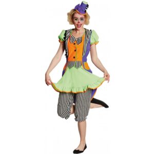 Neon Clowngirl Kostüm-Damen 36