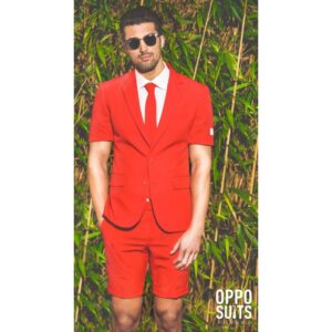 OppoSuits Summer Red Devil Anzug-Herren 58