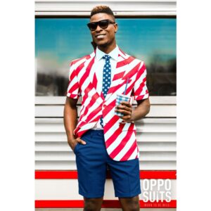 OppoSuits Summer United Stripes Anzug-Herren 52