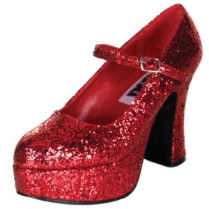 Party Glitter Pumps Rot-Schuhe 39