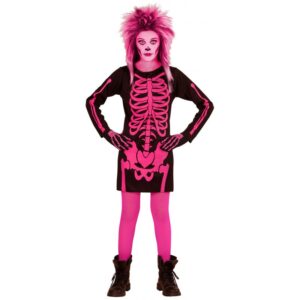 Pink Skeleton Mädchenkostüm