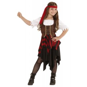 Piraten Kämpferin Mädchenkostüm-Kinder 128