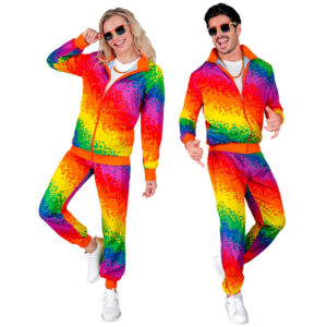 Pixel Regenbogen Trainingsanzug für Erwachsene-M