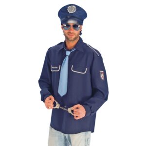 Polizeihemd mit Krawatte Herrenkostüm-Herren 50/52