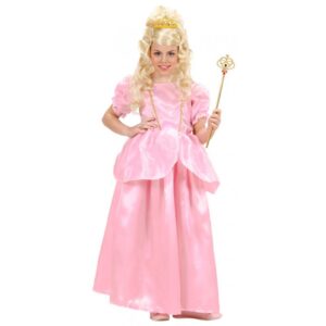 Prinzessin Kinderkostüm rosa aus Satin-Kinder 128
