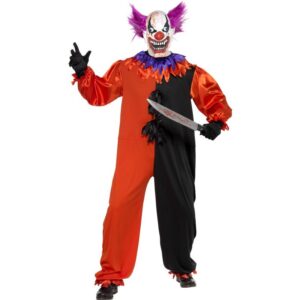 Scary Psycho Clown Kostüm schwarz-rot-M