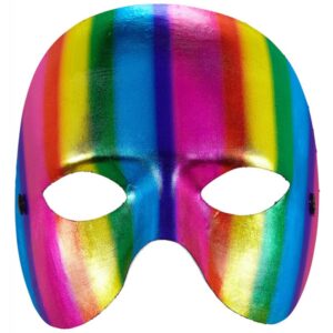 Rainbow Metallic Halbmaske