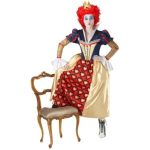 Red Queen of Hearts Alice im Wunderland Kostüm - Größe S