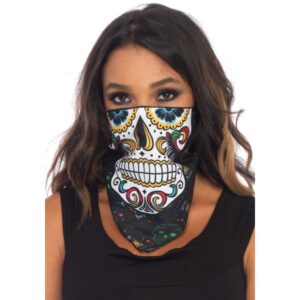 Sugar Skull Bandana-Maske