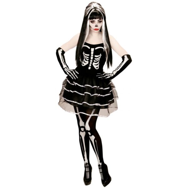 Skelett Lady Halloweenkostüm